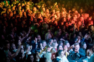 crowd at night